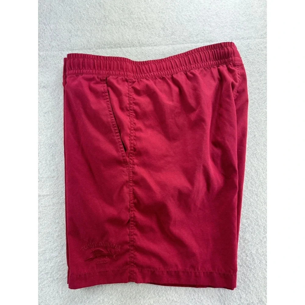 Tommy Bahama Mens Lined Swimsuit Trunks Shorts Red Tag Sz Med Best Fit Lg. 35-38